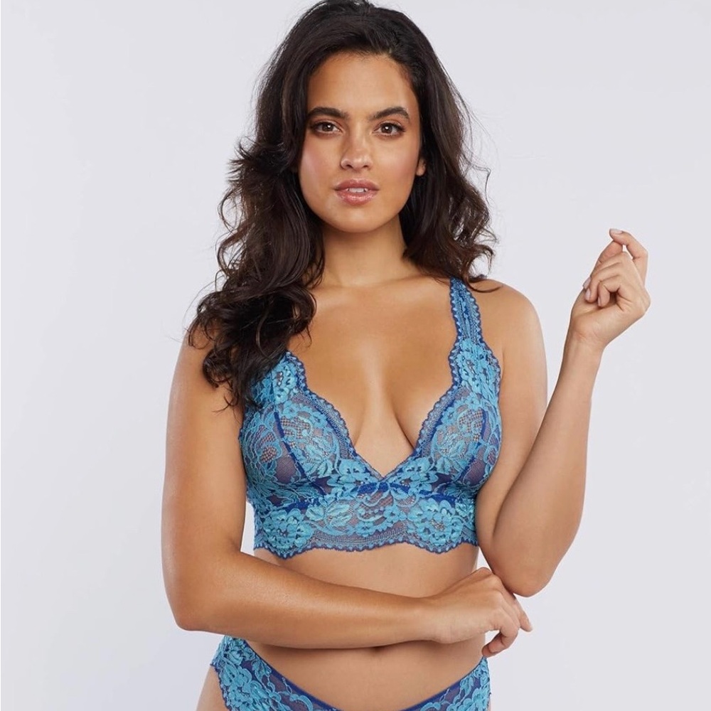 Savage X Fenty Lace Bralette in Blue